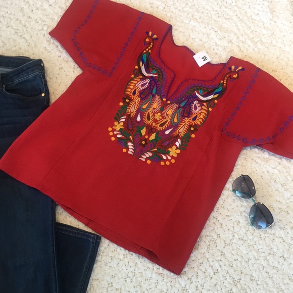 NWT Handmade in Mexico Cotton Embroidered - Picture 3 of 8